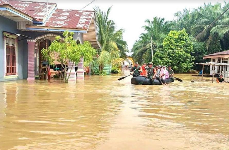 Banjir di Rohul Meluas di 6 Kecamatan, 3674 KK Terdampak