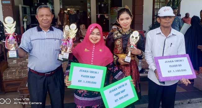 Siak Hulu Juara Umum FLS2N SD dan SMP Kabupaten Kampar 2023