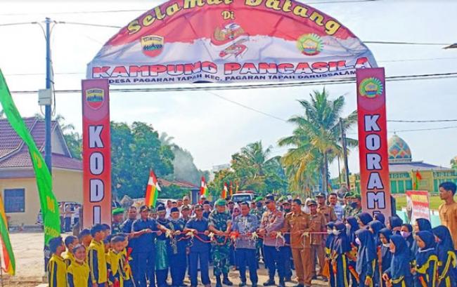 Desa Pagaran Tapah Rokan Hulu, Riau Dicanangkan Sebagai Kampung Pancasila